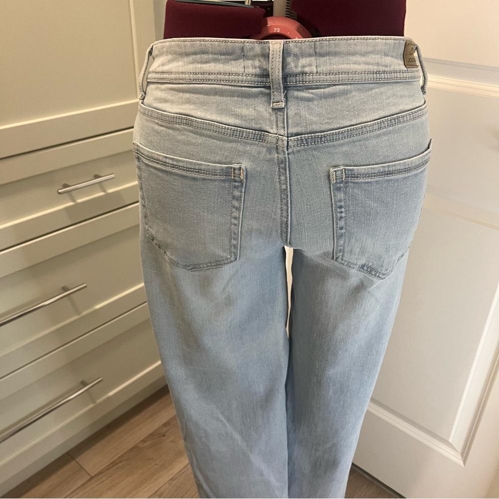 JORDACHE Boho Boyfriend Fit Daisy Jeans Yellow White Floral Light Blue Size 4 - Picture 7 of 16